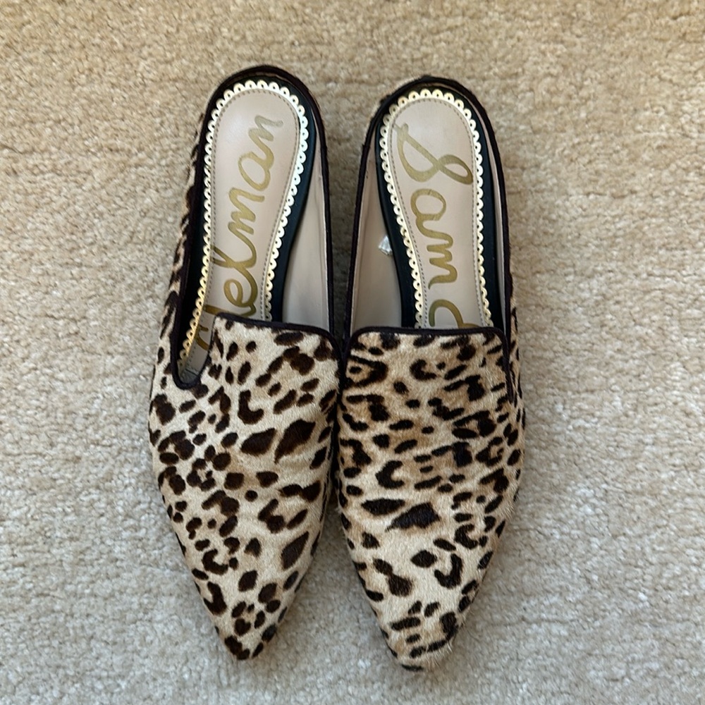 SAM EDELMAN Leopard Print Mule - Size 6 - EXCELLENT Conditon